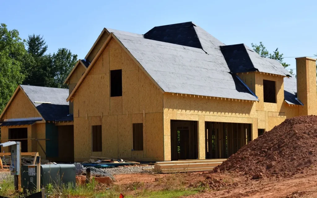 New home under construction with an attached garage near Fall City